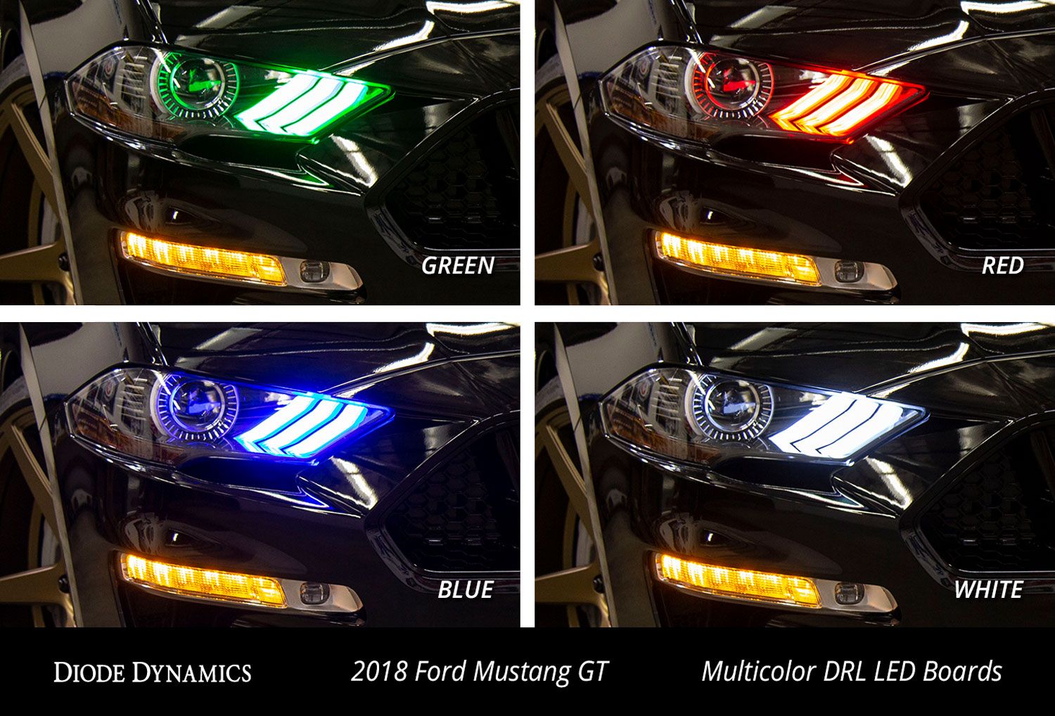 Multicolor LED DRL Boards Mustang | GTA RETROFITS Ford 2018-2021